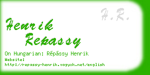 henrik repassy business card